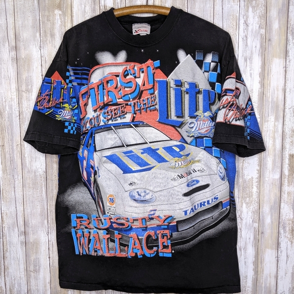 Vintage Other - Vintage Nascar Rusty Wallace All Over T Shirt XL